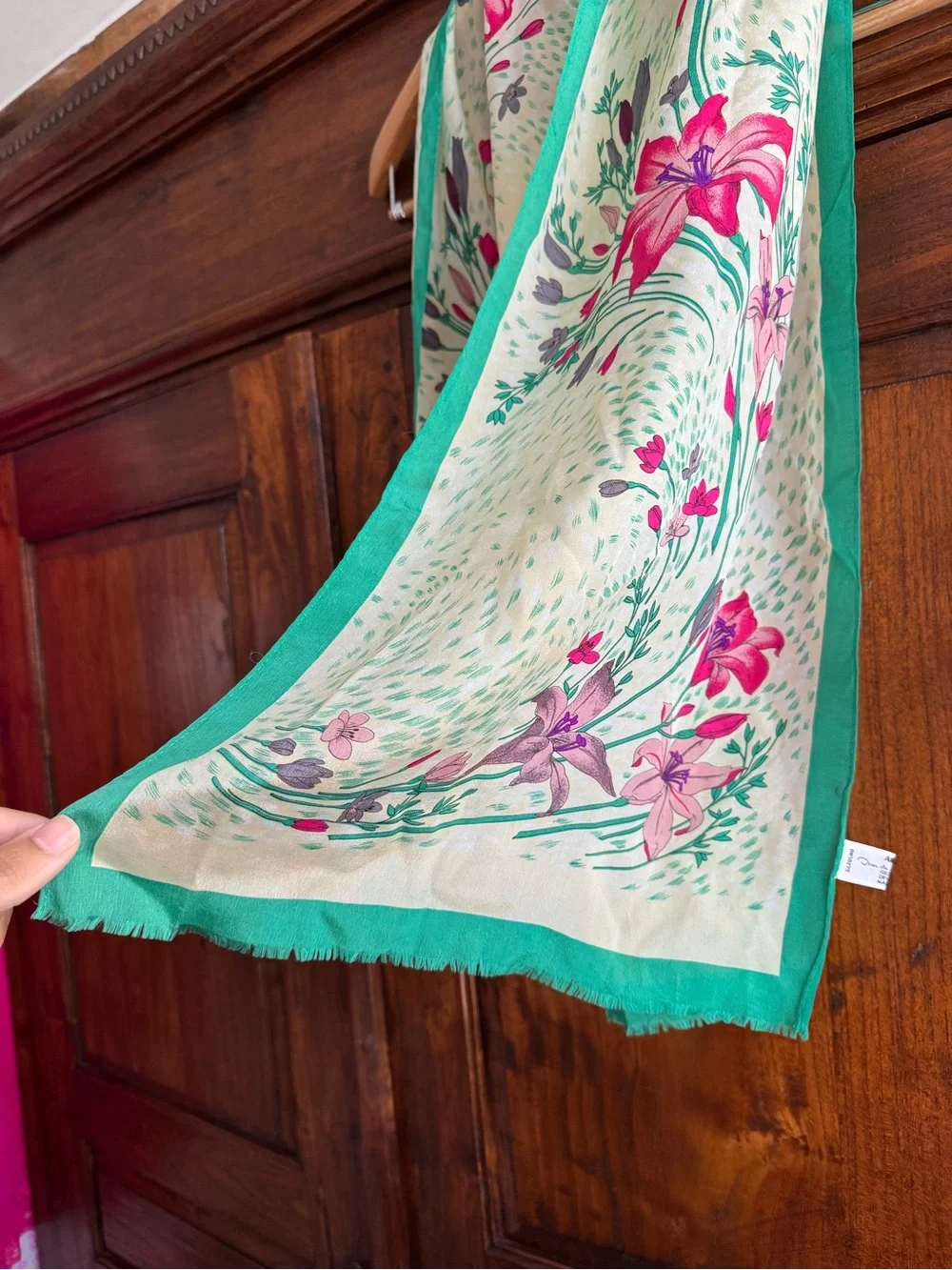Oscar de la Renta silk floral scarf